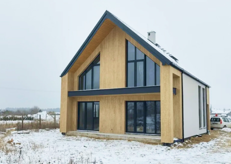 Pierwoszyno - dom z dachem dwuspadowym