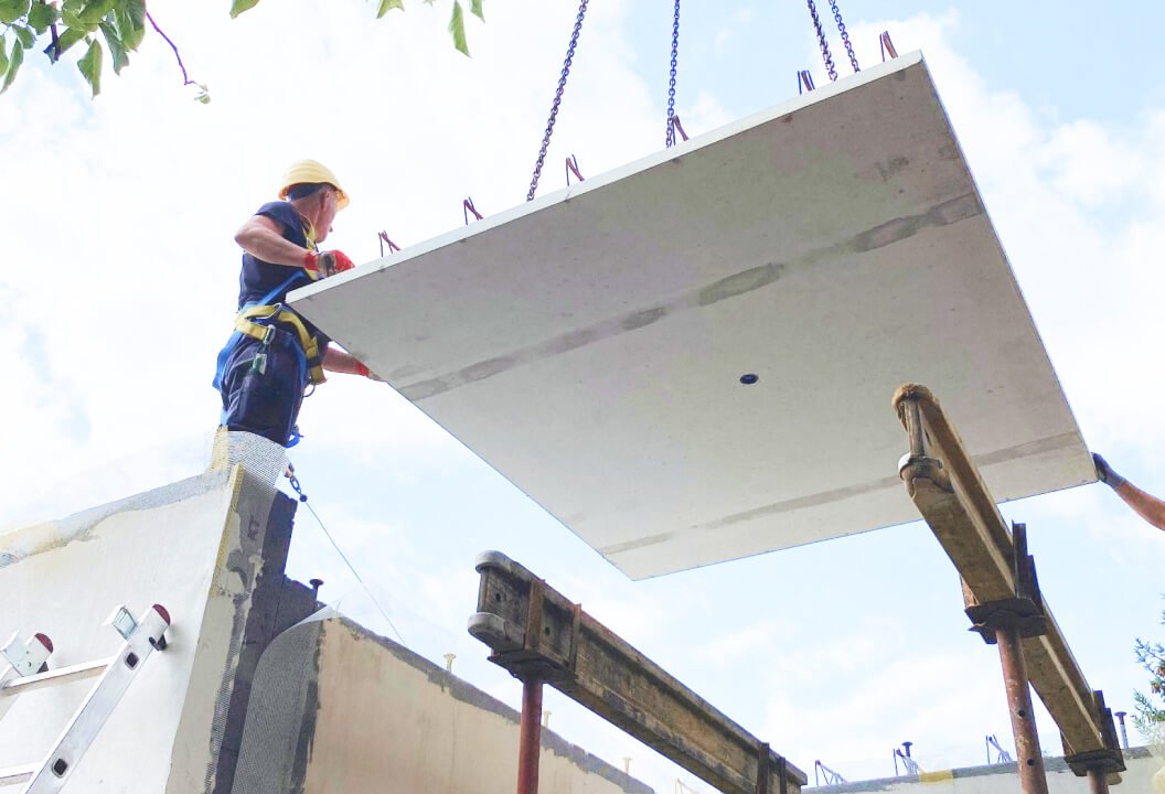 Strop - technologia prefabrykowana keramzytowa